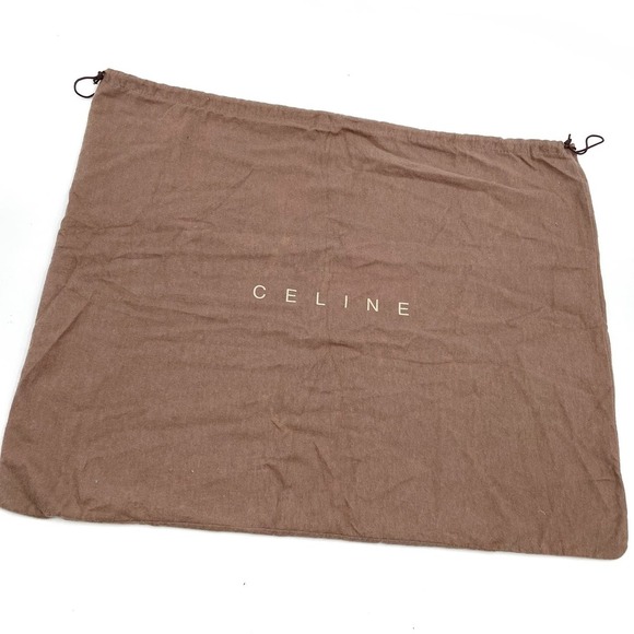 Celine Boogie Canvas Bag Olive Khaki Satchel Cream Leather Straps Medium - Picture 11 of 14